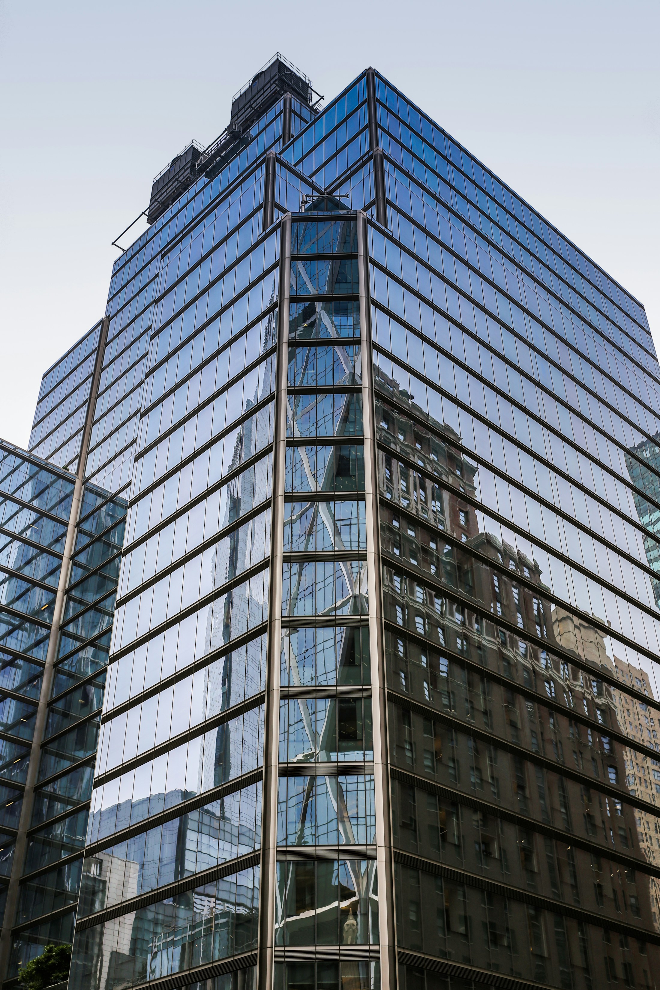 Glass architecture reflecting the sky